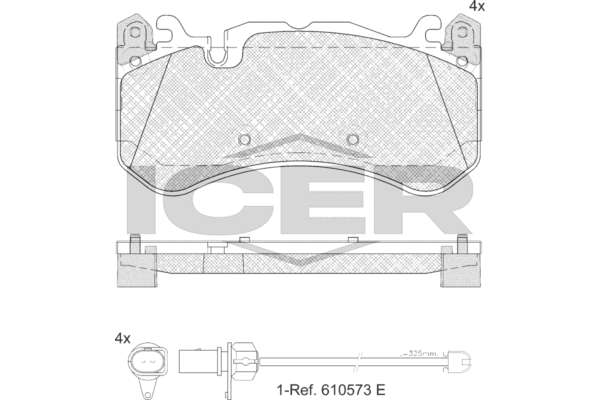 Гальмівні колодки дискові ICER 182079203 - zapix