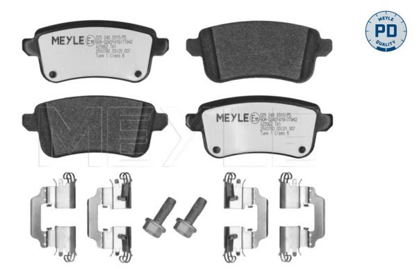 Гальмівні колодки дискові MEYLE 0252482015PD - zapix