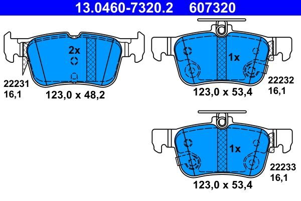 Гальмівні колодки дискові ATE 13046073202 - zapix