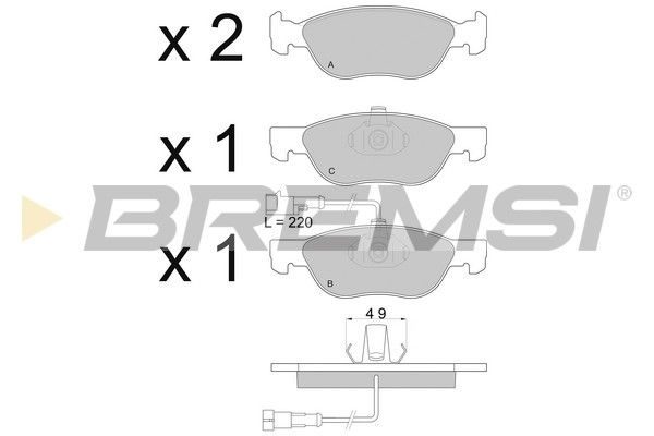 Гальмівні колодки дискові BREMSI BP2667 - zapix