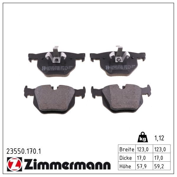 Гальмівні колодки дискові ZIMMERMANN 235501701 - zapix
