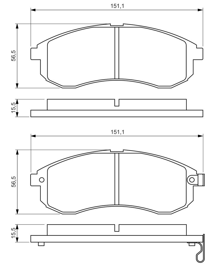 Гальмівні колодки дискові BOSCH 0986494362 - zapix