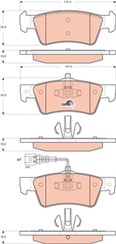 Гальмівні колодки дискові TRW GDB1671