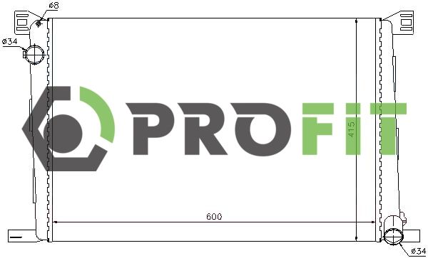 Радіатор охолодження двигуна PROFIT 17400074 - zapix