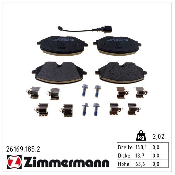 Гальмівні колодки дискові ZIMMERMANN 261691852 - zapix