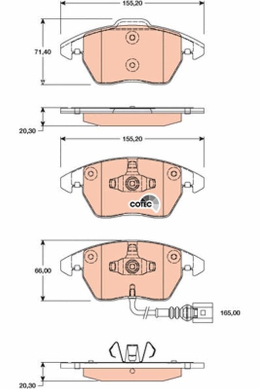 Гальмівні колодки дискові TRW GDB1807