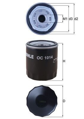 Оливний фільтр MAHLE OC1014 - zapix