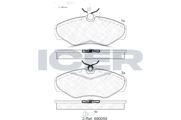 Гальмівні колодки дискові ICER 141315203 - zapix