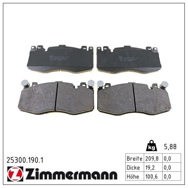 Гальмівні колодки дискові ZIMMERMANN 253001901 - zapix