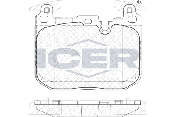 Гальмівні колодки дискові ICER 182093203 - zapix