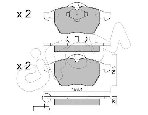 Гальмівні колодки дискові CIFAM 8221812 - zapix