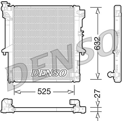 Радіатор охолодження двигуна DENSO DRM45034 - zapix