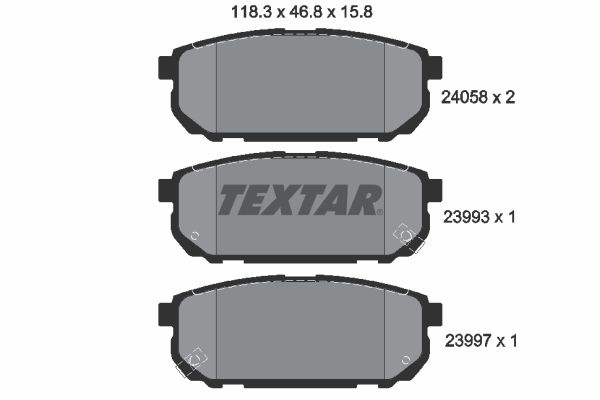 Гальмівні колодки дискові TEXTAR 2405801 - zapix