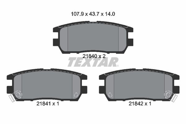 Гальмівні колодки дискові TEXTAR 2184002