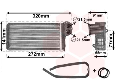 Радіатор пічки VAN WEZEL 40006199
