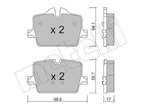 Гальмівні колодки дискові METELLI 2212650 - zapix