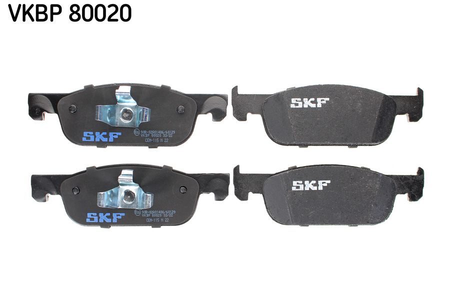 Гальмівні колодки дискові SKF VKBP80020 - zapix