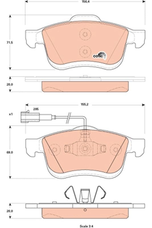 Гальмівні колодки дискові TRW GDB1865 - zapix