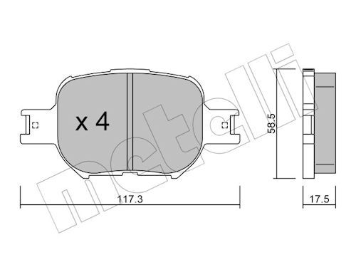 Гальмівні колодки дискові METELLI 2206140 - zapix