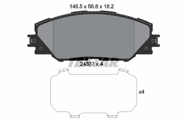 Гальмівні колодки дискові TEXTAR 2433701 - zapix