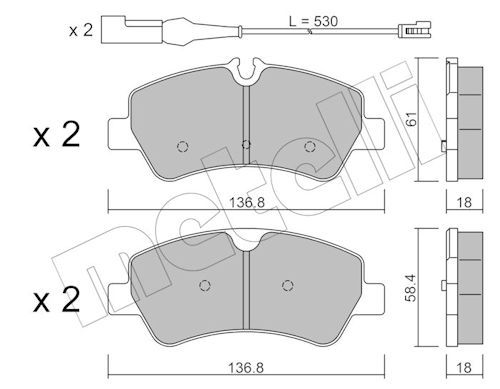 Гальмівні колодки дискові METELLI 2209911 - zapix