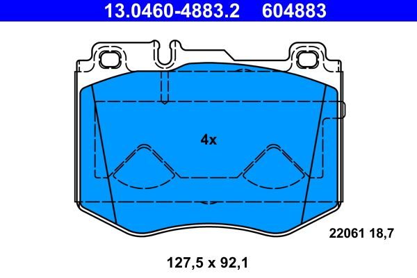 Гальмівні колодки дискові ATE 13046048832 - zapix