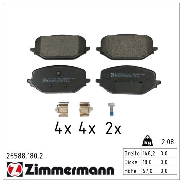 Гальмівні колодки дискові ZIMMERMANN 265881802 - zapix