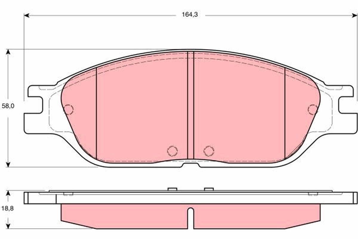 Гальмівні колодки дискові TRW GDB4138 - zapix