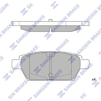 Тормозные колодки дисковые HI-Q SP1476