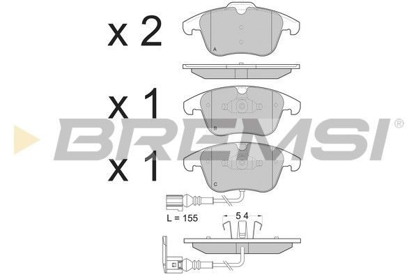 Гальмівні колодки дискові BREMSI BP3394 - zapix