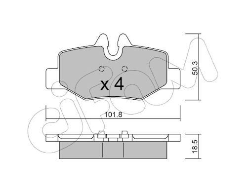 Гальмівні колодки дискові CIFAM 8225760 - zapix