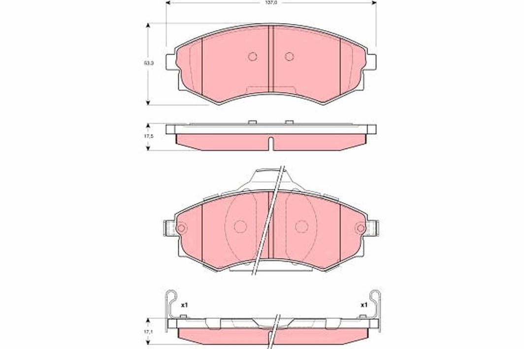 Гальмівні колодки дискові TRW GDB3283 - zapix