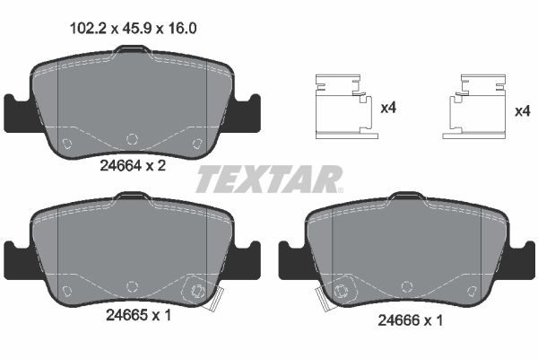 Тормозные колодки дисковые TEXTAR 2466401