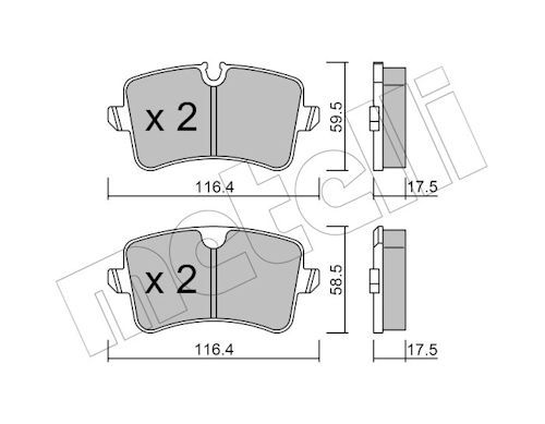 Гальмівні колодки дискові METELLI 2209550 - zapix