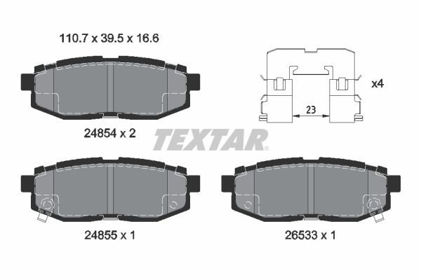 Гальмівні колодки дискові TEXTAR 2485401 - zapix