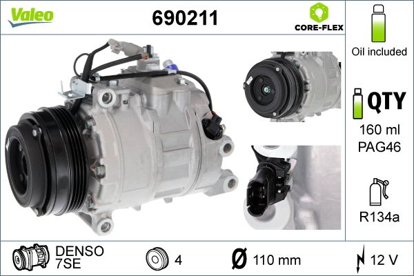 Компресор кондиціонера VALEO 690211 - zapix