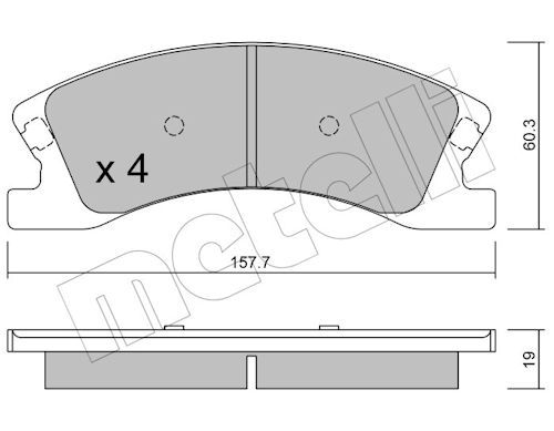 Гальмівні колодки дискові METELLI 2206260 - zapix