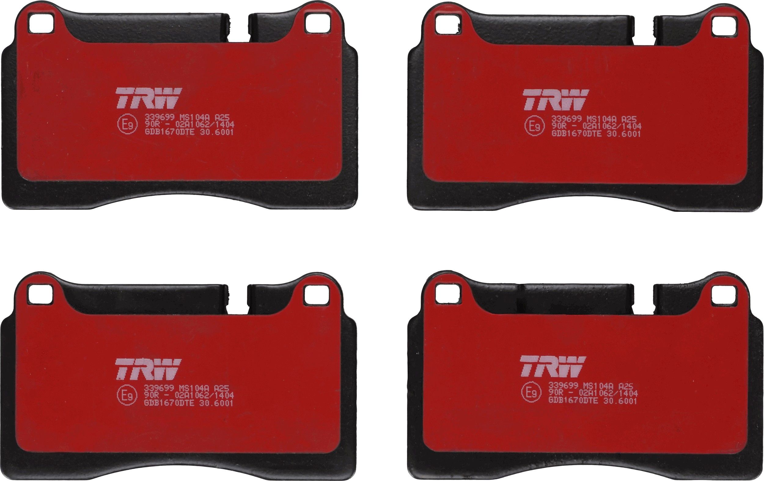 Гальмівні колодки дискові TRW GDB1670DTE - zapix