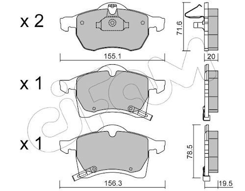 Гальмівні колодки дискові CIFAM 8222580 - zapix