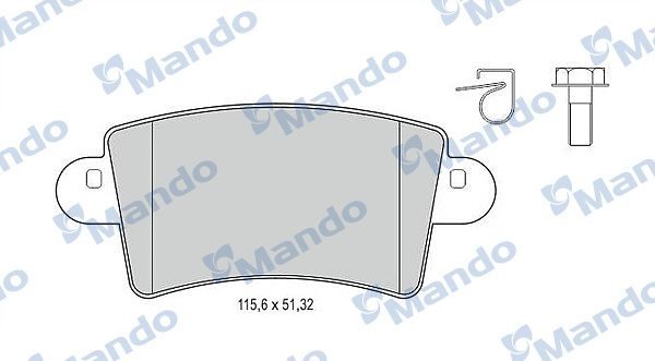 Гальмівні колодки дискові MANDO MBF015027