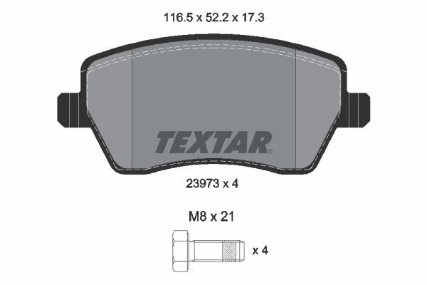 Тормозные колодки дисковые TEXTAR 2397301