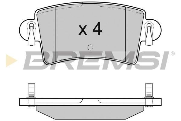 Гальмівні колодки дискові BREMSI BP3074 - zapix