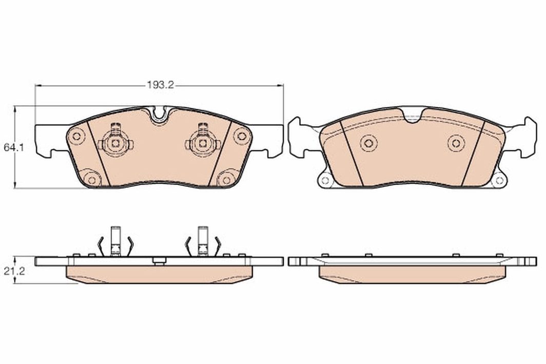 Гальмівні колодки дискові TRW GDB1946