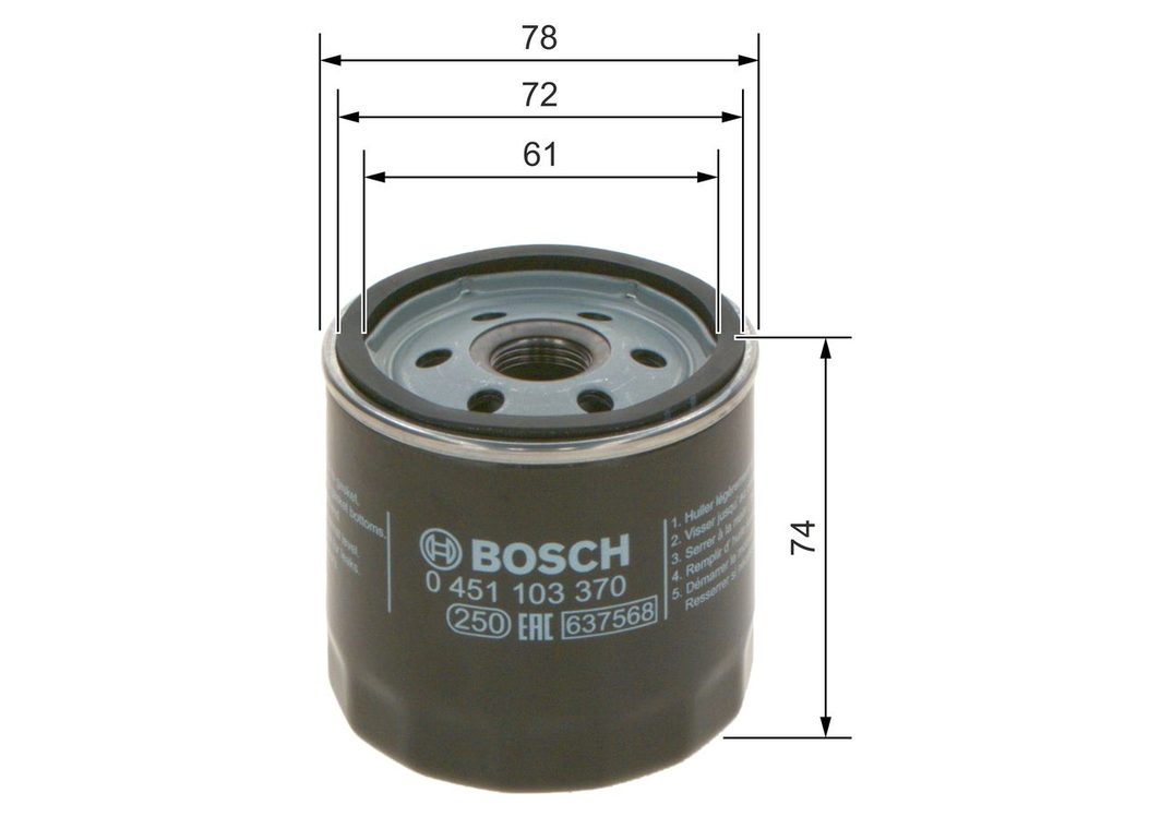 Оливний фільтр BOSCH 0451103370 - zapix