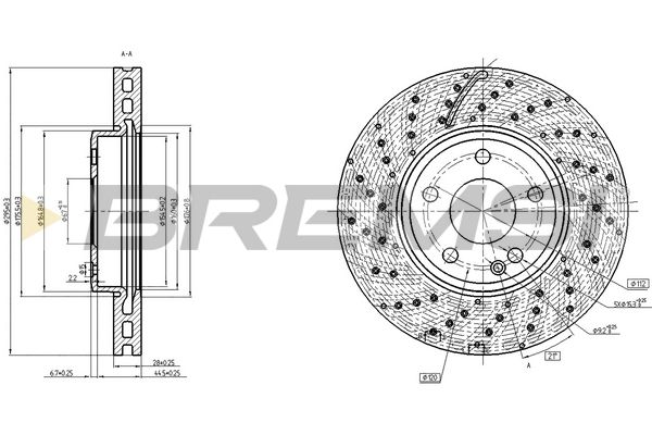 Гальмівний диск BREMSI CD8464V - zapix
