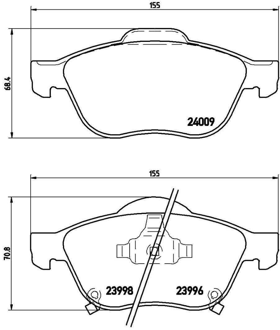 Гальмівні колодки дискові BREMBO P83043 - zapix