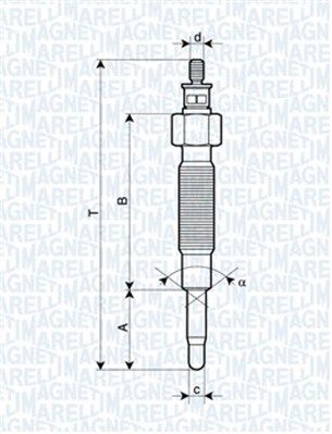 Свічка розжарювання MAGNETI MARELLI 062900019304 - zapix