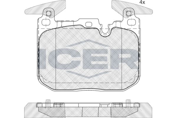 Гальмівні колодки дискові ICER 182093200 - zapix
