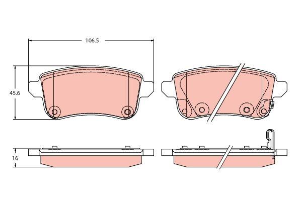 Гальмівні колодки дискові TRW GDB2413 - zapix
