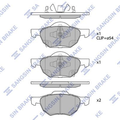 Тормозные колодки дисковые HI-Q SP1573